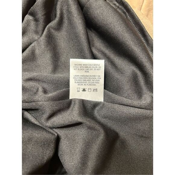 Metaphor Womens faux suede dress Tan Size Large stretchy body con sleeveless NWT - Picture 5 of 8